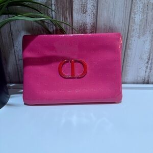 Christian Dior Small Pink Designer Makeup Pouch